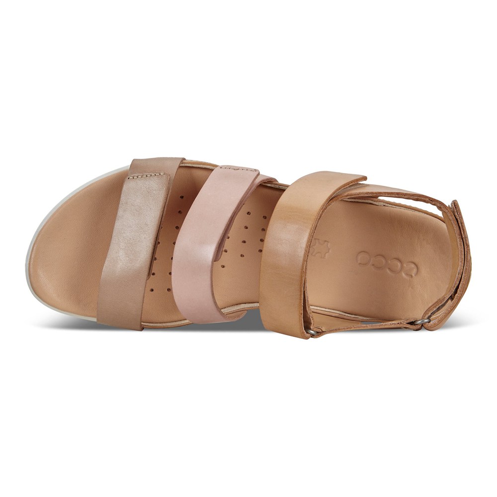 Sandalias Mujer - ECCO Flash Flat - Marrom/Rosas - YLF182053